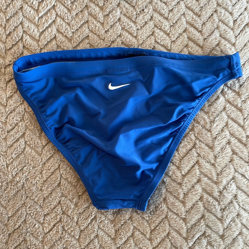 Nike high waisted blue swimsuit bottoms